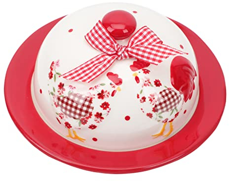 UPKOCH Butterteller Aus Keramik Mit Blumen-design Butterdosen-set Luftdichter Deckel Eleganter Servierteller Hitzebeständig