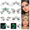 Face Gems For Festivals 8 Pcs Face Jewels Self-Adhesive Glitter Tattoo Sticker For Festivals,Parties,Carnivals Festival Accessories