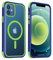 MobNano iPhone 12/12 Pro Cover magnetica, compatibile con MagSafe, cover magnetica colorata per iPhone 12/12 Pro, Protezione Antiurto di Livello Militare, Retro Resistente ai Graffi - Blu Verde