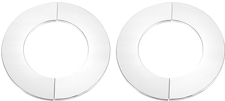 sourcing map Mur Division Bride, 2pcs 304 Inox Acier Rond Rosace Plaque pour 80mm Diamètre Tuyau