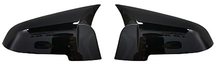 Auto Spiegelkappen Auto-Seiten-Rückspiegel-Abdeckkappe Für B&MW 5er F10 F11 F18 2014 2015 2016 2017 (Farbe : Schwarz)