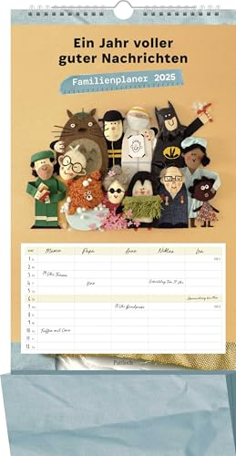 Familienplaner 2025: Ein Jahr voller guter Nachrichten: Familienkalender. Der perfekte Family Organizer mit 5 Spalten und Zetteltasche