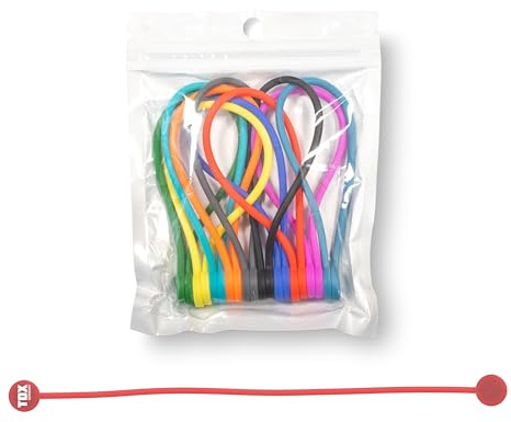 TOX Magnetische Kabelbinder MAG Clip, elastisches Silikon mit zwei Magneten, einfaches Organisieren und Fixieren von Kabeln und Gegenständen, einsetzbar rund ums Haus, 10 Stück im Beutel, 099600070