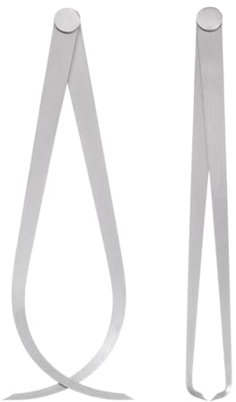 Kozelo Festes Gelenk Innen- und Außenmessschieber-Set - [10 Zoll] Edelstahl-Messwerkzeug mit festem Reibungsgelenk zur Größenmessung, silberfarben