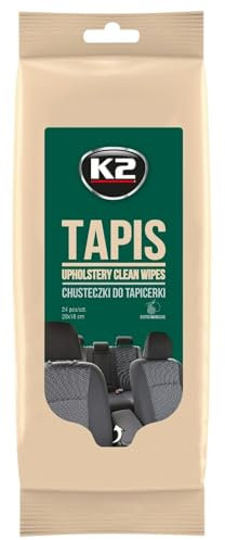 K2 TAPIS Car Upholstery Interior Seat Stain Fabric Textile Cleaner Wipes - 24Pk
