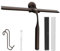 Wunset Superior-Duschabzieher Auswahl: Mit Abziehern aus Edelstahl, Silikon und Gummi, Wasserabstreifern, Badezimmerutensilien, Abziehern für Duschkabinen (25 cm, ​​Bronze)