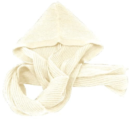 Herren Schal Kariert Winter Damen Dicker Warmer Strick Kapuzenschal Pullover Kopftuch Hoodie Mütze Muslimische Frauen Wollmütze Kapuzenschal Wickelschal Häkelstrick Lieblingsstück (Beige, One Size)