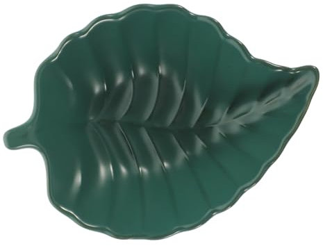 TOPBATHY Banana Leaf Ceramic Plate Dessert Serving Dish Creative Kitchen Tableware Banana Leaf Plates Ceramic Dishes for Party Food Serving Platters