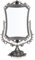 SUMTree Tischspiegel, Vintage, oval, doppelseitig, Schminkspiegel, Stehspiegel, dekorativ (L, Silber)