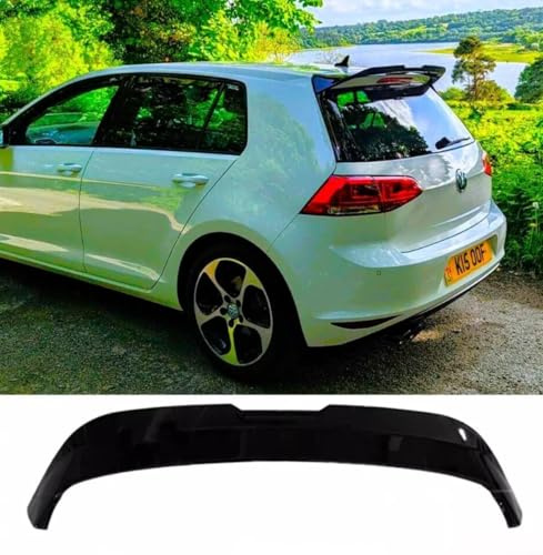 For Auto Perfectionists UK Rear Boot Spoiler Compatible With VW Golf MK7 MK7.5 TSI TDI R GTI GTD Style ABS Gloss Black