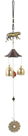 Happyyami Vintage Wind Chime Kupfer Mit Tigerdesign Einzigartiger Hängeglocken- Für Garten Und Wohnraumdekoration Harmonisches Klangspiel Für Zuhause