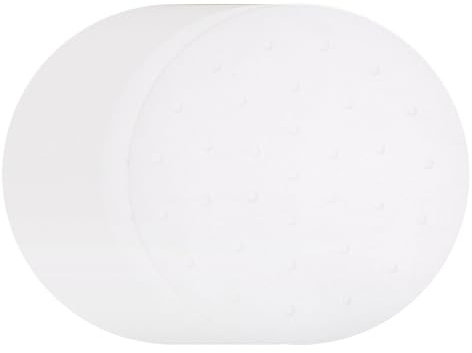 sourcing map 200pcs Air Fryer Liners 9 Inch Round Bamboo Steamer Liners with Holes Non-Stick Perforated Parchment Paper Sheets Disposable Steamer Paper for Air Fryers Steaming Basket, White