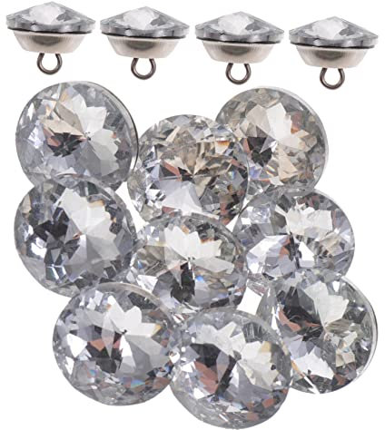 NUOBESTY Kristallknöpfe 20 Stück Dekorative Polsterknöpfe für Sofa und Bett Kristall Diamantdesign Selbstgemacht Möbelzubehör Sicher und Kratzfrei