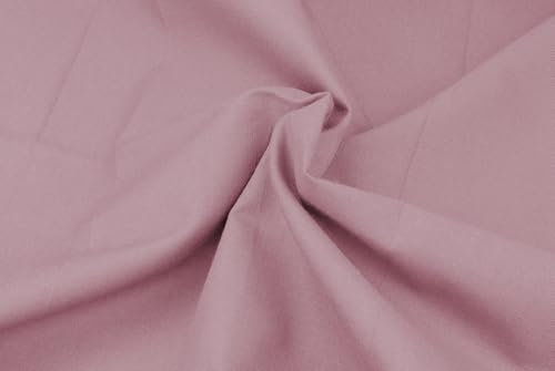 Vendu au mètre : tissu de 1 m (coton), 155 cm de large, 100% coton, certifié Oeko-Tex 100, vieux rose