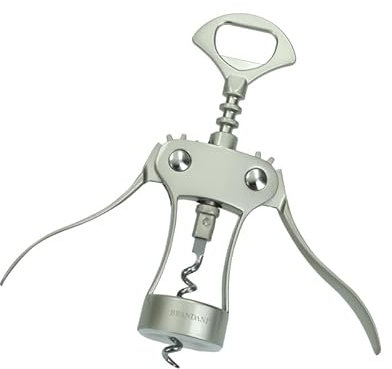 Utensile Cucina Cavatappi Elegance 51384 Brandani Champagne Satinato Lega di Zinco 18,5x6cm