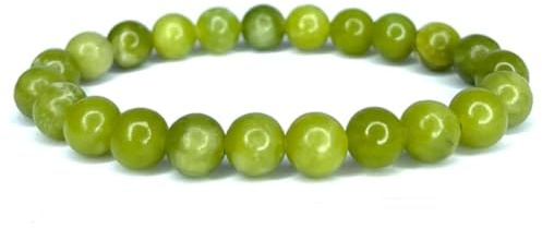 Vera Mentis Armband aus koreanischer Jade – Natursteine 8 mm – Eleganz, Harmonie & Wohlbefinden – echter Energie-Schmuck – elegantes Unisex-Armband für Damen & Herren – einzigartige Geschenkidee