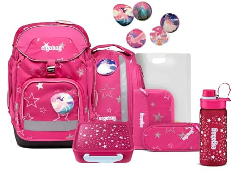 ergobag Pack Schulrucksack Set 8tlg. inkl. Lunchset (SternzauBär)