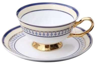 GEK208130 Moderno Set di tazze da tè inglesi in ceramica di alta qualità for uso domestico. Tazze da caffè europee in porcellana Bone China vintage Bicchieri