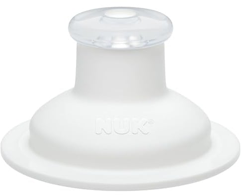 NUK Push-Pull-Ersatzsauger Silikon für Sports Cup und Junior Cup Trinklernbecher | auslaufsicher, langlebig, hygienisch, Spülmaschinen geeignet | weiß | 1 Stück