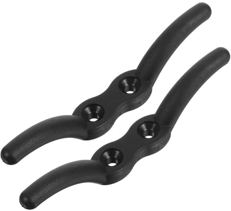 SEWACC 2 Stück Nylon Flaggenmast Haken Schwarz Robuste Seilhalter für Fahnen Vorhänge Boot Segel Leichte Wiederverwendbare Klampe mit Einfacher Montage Vielseitig für Outdoor und