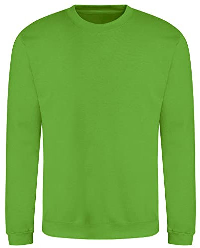 AWDis Sweat Felpa, Verde (Lime Green LIM), X-Small Uomo