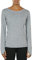 icyzone Damen Laufshirt Langarm Sport Shirt mit Daumenloch Fitness Yoga Oberteil (XL, Granite)