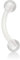 viva-adorno® Piercing Banane Augenbrauenpiercing Kunststoff Acryl Kugeln Z306 klar, 1,2x10x4mm