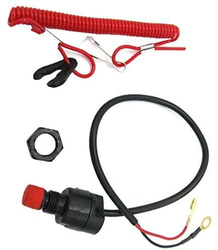 republe Allgemein Boot Außenborder Motor Kill-Stopp-Schalter mit Sicherheit Tether Lanyard Set Kill Switch
