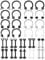 AceFun 16g Lip Piercing Bar Helix Tragus Cartilage Rings Black Stainless Steel Horseshoe Labret Lip Rings Medusa Piercing Jewelry 8mm 36Pcs