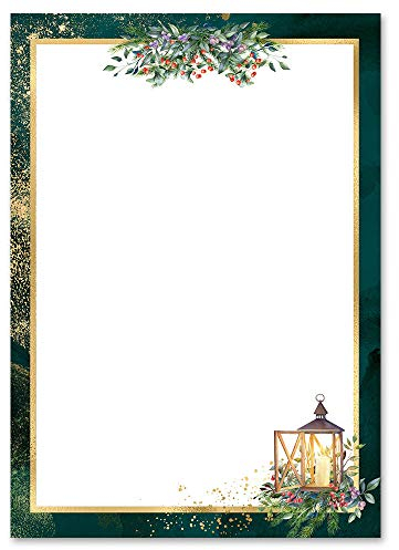 20 Blatt Briefpapier ADVENTSNACHT - DIN A4 Format - Weihnachten