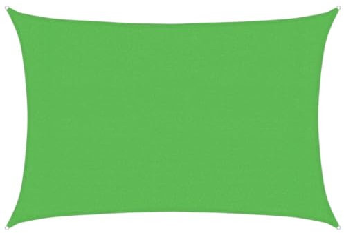 vidaXL Voile d'Ombrage Protection Voile Solaire Voile de Parasol Anti UV Jardin Patio Terrasse Balcon Extérieur 160 g/m² Vert Clair 3x4 m PEHD