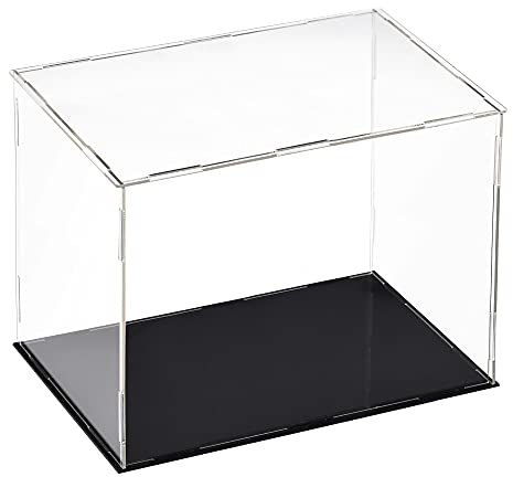 sourcing map Acrylic Clear Display Case Box Dustproof Protection Showcase Cube Collectibles Show Box 9.8x5.9x7.9inch