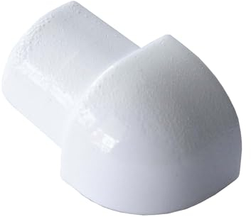 Dalsys Coin Extérieur 10mm, Aluminium Anodisé Quart de Cercle Blanc, Carrelage