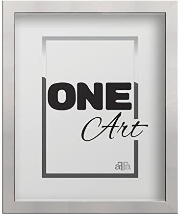 aFFa frames, Hekla, Cadre Photo MDF, Facile à Nettoyer, Rectangle, Avec Façade en Verre Acrylique, Blanc, 50x70 cm