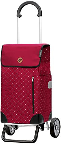 Andersen Shopper Scala Plus Alu klappbar mit Rad Ø 15 cm und 43 Liter Tasche Sofia rot