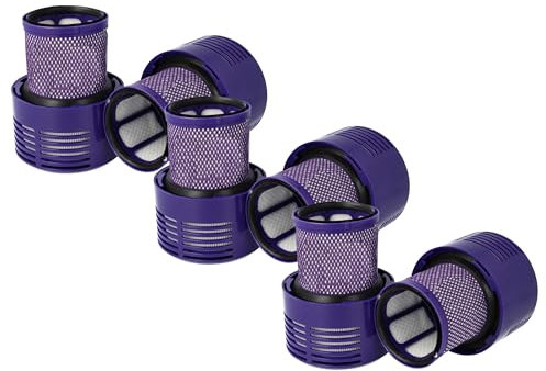 vhbw 6x Filtro compatible con Dyson SV12, V10 aspiradora - filtro Hepa lila