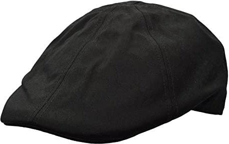 WALKER AND HAWKES - Bernard - Unisex Ballonmütze aus 6 Teilen - Flache Kappe im Country-Stil - Schwarz - XXL (61cm)