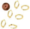 Morfetto F136 Titan Creolen 14 Karat Vergoldete Kleine Creolen Mini Huggie Ohrringe für Frauen Hypoallergene Titan Ohrringe