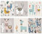 AnyDesign Alpaka schwedische Küchen-Geschirrtuch, niedliches Tier, saugfähig, Baumwolle, Küchentuch, Reinigungstücher für Party, Zuhause, Einweihungsfeier, Reinigungstücher, 17,8 x 20,3 cm, 6 Stück