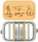 Thiger Brotdose zum Wandern - Edelstahl mit Fächern und Holzdeckel - Personalisiertes Geschenk - Lunchbox für Wanderer - Edelstahl Trinkflasche (1100 ml + 2 Trennwände)