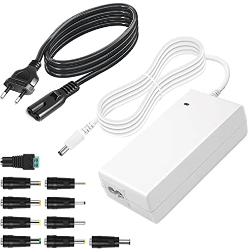 TKDY 12V 5A Adaptador de Fuente de alimentación, CA 100-240V a 12 voltios 5 amperios 4A 3A 2A 1A Transformador para LED Strip Light DVR NVR cámaras de Seguridad Sistema CCTV Accesorios