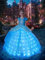 UPORPOR LED Déguisement Fille Lumineuse Enfant Robe de Princesse Carnaval Halloween Fête d'anniversaire Frais Costume