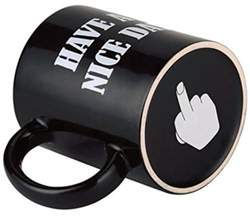 SFAFT Creative Have A Nice Day Kaffeetasse Mittelfinger Lustige Tasse für Kaffee Milch Tee Tassen Neuheit Geschenke