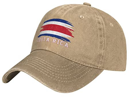 452 Damen Herren Baseball Cap Costa Rica Flagge Costa Ricaner Distressed Basecap Mode Baseballkappe Reine Farbe Baseball Kappe Mütze Für Reisen Golf Draussen