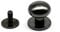 20pcs Zinc-Alloy Metal Round Ball Head Leather Craft Bag Purse Belt Screw Back Nail Rivet-Gun Black-Ball Diameter 9mm