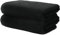2 er Set Handtücher 50x100 cm | Frottee Weich & Flauschig | 100% Baumwolle | Frottier Handtuch Duschtuch Badetuch Badehandtuch | Oeko-Tex | 500g/m² | Ôhm | Schwarz
