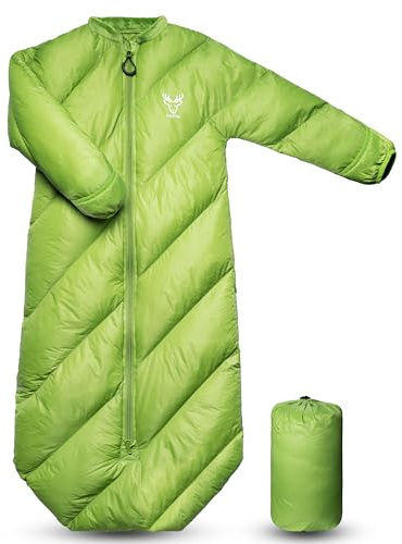 AZITREK T40 Toddler Sleeping Bags Boys Girls | Ages 2-4 | Puffy Kids Sleeping Bag Camping Outdoor |up to 46 in| Lightweight Compact Comfort for Indoor Sleepover | Machine Washable (Garnish Green)