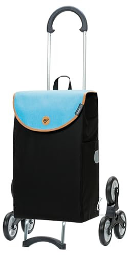 Andersen Einkaufstrolley - klappbar - 44 Liter - Treppensteiger - belastbar 40 kg - Stahlgestell - Trolley - Rad Ø 15 cm - Scala Shopper Lova blau