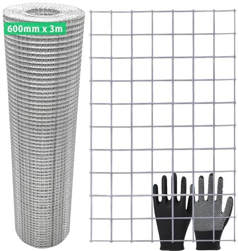 Rouleau de grillage galvanisé anti-rongeurs 600 mm x 3 m, empêche l'accès des souris et des souris, comble les espaces autour de la maison et du jardin