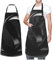 Lrtyuasq Verstellbare Schürze mit 2 Taschen, Schürze für Damen und Herren, weiße Katze am Fenster, Lätzchen, Kochschürzen zum Kochen, Schwarzes Ornament, One size